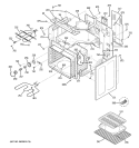 BODY PARTS Diagram and Parts List for JBP81TK1WW  General Electric Range