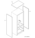 CLAD COMPONENTS Diagram and Parts List for PDW22SISASS  General Electric Refrigerator