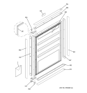 Part Location Diagram of WR72X10166 GE FRAME FRONT - UPPER