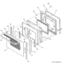 DOOR Diagram and Parts List for JCBP84WK1WW  General Electric Range