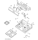 CONTROL PANEL & COOKTOP Diagram and Parts List for JGBS23BEH1BB  General Electric Range