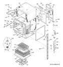 UPPER BODY Diagram and Parts List for JK955BF6BB  General Electric Wall Oven