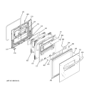 DOOR Diagram and Parts List for JRP20SK1SS  General Electric Wall Oven