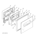 LOWER DOOR Diagram and Parts List for JRP28SK1SS  General Electric Wall Oven