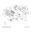 CONTROLS & BACKSPLASH Diagram and Parts List for WNCJ2050A0WC  General Electric Washer
