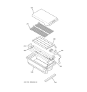 GRILL ASSEMBLY Diagram and Parts List for ZDP48N6RH1SS  General Electric Range