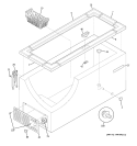 CABINET Diagram and Parts List for FCM15DPEWH  General Electric Freezer