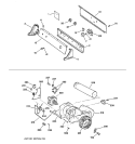 CONTROLS, BACKSPLASH, BLOWER & MOTOR Diagram and Parts List for DBSR453GB2CC  General Electric Dryer