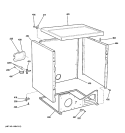 UPPER CABINET Diagram and Parts List for DDC4400SLMWH  General Electric Dryer