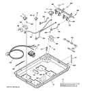 GAS & BURNER PARTS Diagram and Parts List for JGP337WEJ3WW  General Electric Cooktop