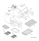 RACKS & GLIDES Diagram and Parts List for ZDP48N4GH2SS  General Electric Range
