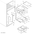 FRESH FOOD SHELVES Diagram and Parts List for PTS18SHSVRSS  General Electric Refrigerator