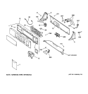 CONTROLS & BACKSPLASH Diagram and Parts List for WNCK2050D1WW  General Electric Washer