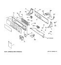 CONTROLS & BACKSPLASH Diagram and Parts List for WNCK2050A1WC  General Electric Washer