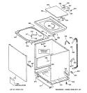 CABINET, COVER & FRONT PANEL Diagram and Parts List for WNCK2050A1WC  General Electric Washer