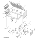 FREEZER Diagram and Parts List for FCM7DSBWH  General Electric Freezer