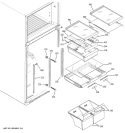 FRESH FOOD SHELVES Diagram and Parts List for GTS18SBSJRSS  General Electric Refrigerator