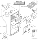 FREEZER SECTION Diagram and Parts List for PTS18SHSKRSS  General Electric Refrigerator
