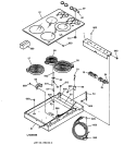 COOKTOP Diagram and Parts List for JP350BA2BB  General Electric Cooktop