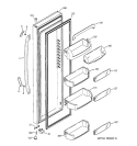 FRESH FOOD DOOR Diagram and Parts List for GSC23KGTABB  General Electric Refrigerator