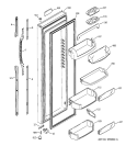 FRESH FOOD DOOR Diagram and Parts List for GSK25LCSACCC  General Electric Refrigerator