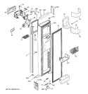 FREEZER DOOR Diagram and Parts List for PSI23NGTABV  General Electric Refrigerator