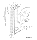 FRESH FOOD DOOR Diagram and Parts List for PSS23LGSBWW  General Electric Refrigerator