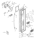 FREEZER DOOR Diagram and Parts List for PSS26SHTASS  General Electric Refrigerator