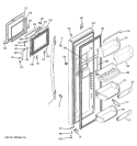 FRESH FOOD DOOR Diagram and Parts List for PSS26SHTASS  General Electric Refrigerator