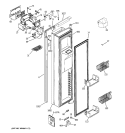 FREEZER DOOR Diagram and Parts List for PSH25MSTASV  General Electric Refrigerator