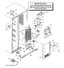 FREEZER SECTION Diagram and Parts List for PSS23NSTASS  General Electric Refrigerator