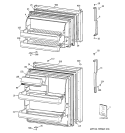 DOORS Diagram and Parts List for HTS17GCSERWW  Hotpoint Refrigerator