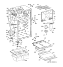 CABINET Diagram and Parts List for HTS17GCSERWW  Hotpoint Refrigerator