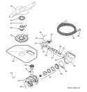 MOTOR - PUMP MECHANISM Diagram and Parts List for GLD4100M00CC  General Electric Dishwasher