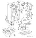 CABINET Diagram and Parts List for CTS18FBSARWW  General Electric Refrigerator