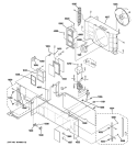 BASE & CHASSIS PARTS Diagram and Parts List for AZ58H07DACM1  General Electric Air Conditioner
