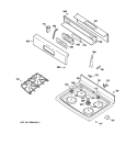 Part Location Diagram of WB62K10101 GE RANGETOP & BRKT Assembly