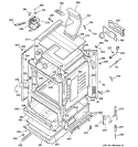 BODY PARTS Diagram and Parts List for JGBP36WEJ3WW  General Electric Range