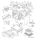 BODY PARTS Diagram and Parts List for ECBP82WK2WW  General Electric Range