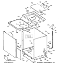 CABINET, COVER & FRONT PANEL Diagram and Parts List for WNCD2050A0WC  General Electric Washer