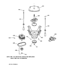 SUSPENSION, PUMP & DRIVE COMPONENTS Diagram and Parts List for WNCD2050A0WC  General Electric Washer