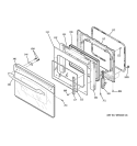 DOOR Diagram and Parts List for JCT915WF7WW  General Electric Wall Oven