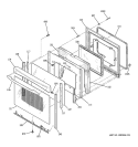 DOOR Diagram and Parts List for JB910BK2BB  General Electric Range