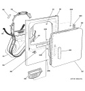 FRONT PANEL & DOOR Diagram and Parts List for NVLR223EF0WO  Hotpoint Dryer