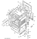 BODY PARTS Diagram and Parts List for JBS56WL1WW  General Electric Range
