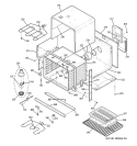 BODY PARTS Diagram and Parts List for JTP25SH6SS  General Electric Wall Oven