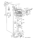FREEZER SECTION Diagram and Parts List for ZISS42DYASS  General Electric Refrigerator