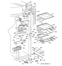 FRESH FOOD SECTION Diagram and Parts List for ZISS42DYASS  General Electric Refrigerator