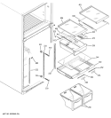 FRESH FOOD SHELVES Diagram and Parts List for GTS18WCPVRCC  General Electric Refrigerator