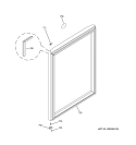 DOOR Diagram and Parts List for PCR06BATASS  General Electric Wine and Beverage Cooler